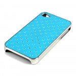 Wholesale iPhone 4 4S  Star Diamond Chrome Case (Blue)